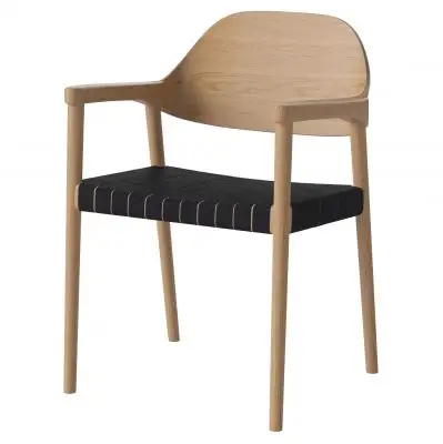 Krzesło Mebla dąb olejowany czarne siedzisko Bolia