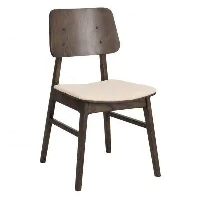 Krzesło Nagano brązowy dąb beżowe Rowico