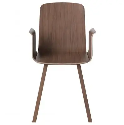 Krzesło Palm z podłokietnikami orzech Bolia