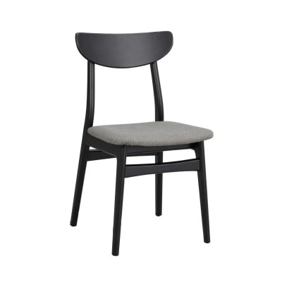 Krzes�o Rodham czarna rama-ciemnoszare siedzisko Rowico