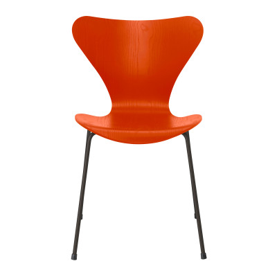 Krzesło Series 7 Fornir Barwiony Pomarańczowy Fritz Hansen