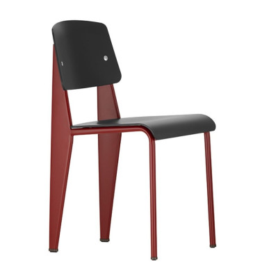 Krzesło Standard SP czarne siedzisko - podstawa czerwona Vitra