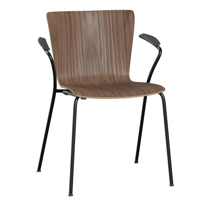 Krzesło Vico Duo VM113 Z Podłokietnikami Orzech Fritz Hansen