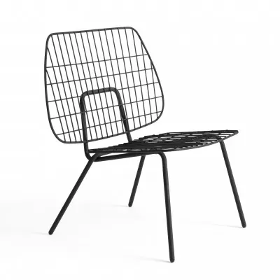 Krzesło Wm String Lounge Czarne Audo Copenhagen