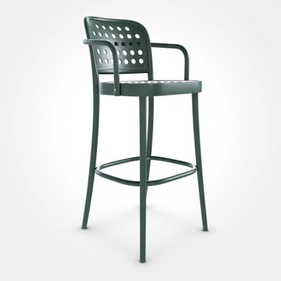 Barová židle 822 s područkou, hladká Ton