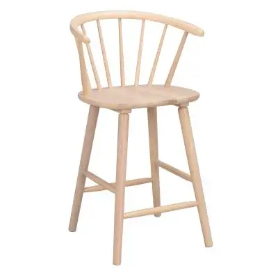 Krzesło barowe Carmen drewno bielone Rowico