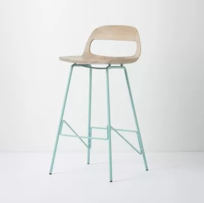 Krzesło barowe Leina 93 cm jasnozielone Gazzda