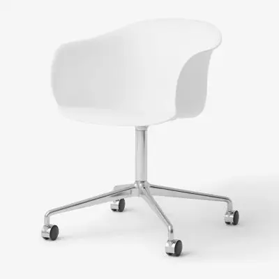 Krzesło biurowe Elefy JH36 białe-aluminiowe nogi Andtradition