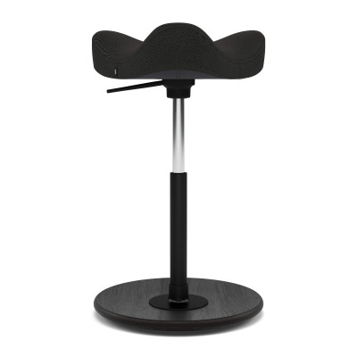 Ergonomic chair Move low dark gray, black wood Varier