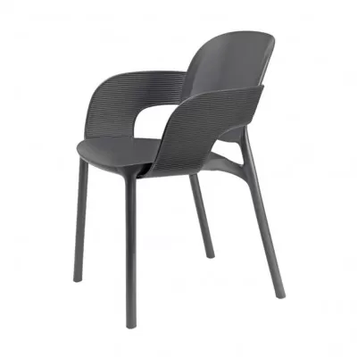 Krzesło ogrodowe Hug z podłokietnikiem antracytowe Scab Design