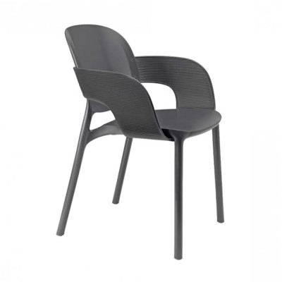 Krzes�o ogrodowe Hug z pod�okietnikiem antracytowe Scab Design