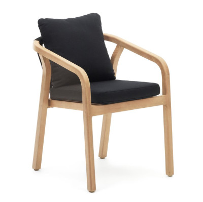 Krzes�o ogrodowe Malaret czarne Kave Home