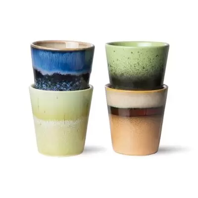 Kubek ceramiczny do Ristretto 70s 4 szt. Calypso HKliving