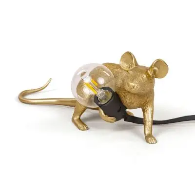 Lampa Mouse Złota Leżąca Seletti