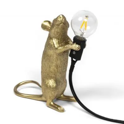 LAMPA MOUSE ZŁOTA STOJĄCA SELETTI