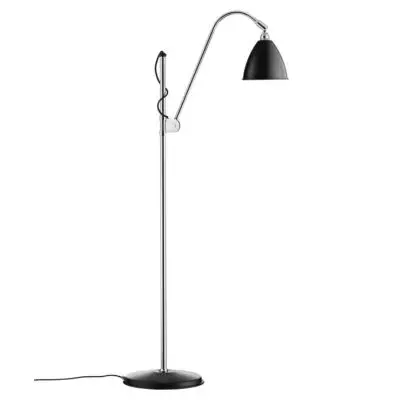 Lampa podłogowa Bestlite BL3 16 cm stal chromowana czarna Gubi