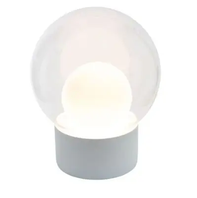 LAMPA PODŁOGOWA BOULE TRANSPARENTNA-BIAŁA-BIAŁA PULPO