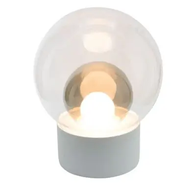 LAMPA PODOGOWA BOULE TRANSPARENTNA-SZARA-BIAA PULPO