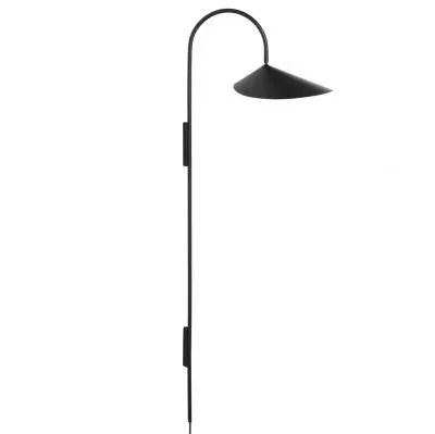 LAMPA ŚCIENNA ARUM WYSOKA CZARNA FERM LIVING
