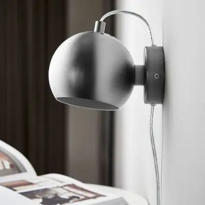 LAMPA ŚCIENNA BALL MAGNET STAL SZCZOTKOWANA FRANDSEN