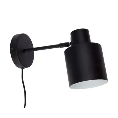 Lampa Ścienna Czarna Hubsch