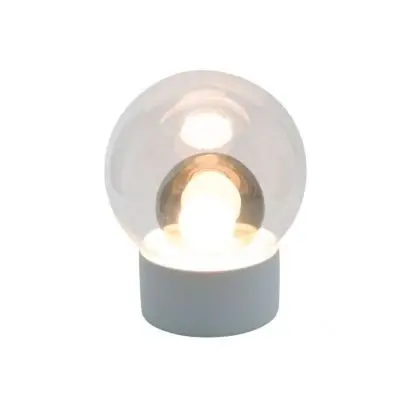 Lampa Stołowa Boule Transparentna-Szara-Biała S Pulpo