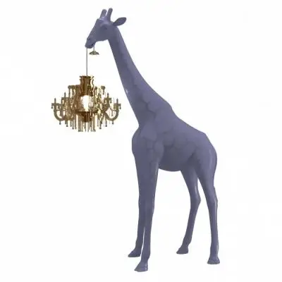 LAMPA STOOWA GIRAFFE IN LOVE PURPUROWA QeeBoo