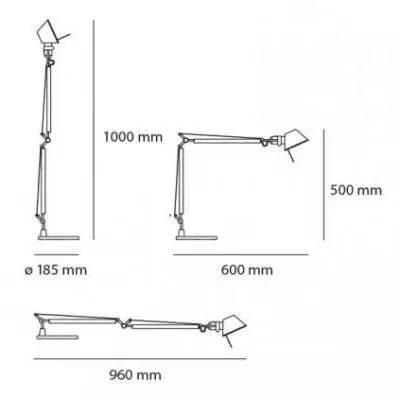 LAMPA STOŁOWA TOLOMEO MINI LED ALUMINIUM ARTEMIDE