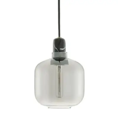 Lampa Wisząca Amp Okrągła Przydymiony Czarny Normann Copenhagen