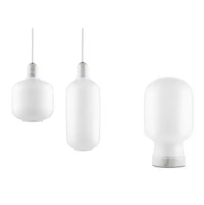 LAMPA WISZĄCA AMP PODŁUŻNA BIAŁA NORMANN COPENHAGEN