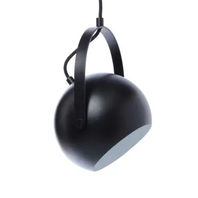 LAMPA WISZĄCA BALL HANDLE 25 CM CZARNA FRANDSEN