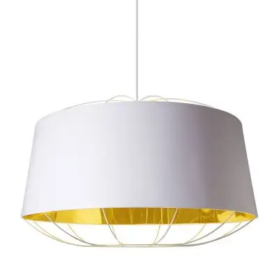 LAMPA WISZĄCA LANTERNA DUŻA BIAŁO-ZŁOTA PETITE FRITURE