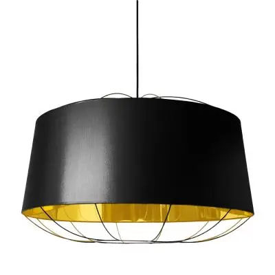 LAMPA WISZĄCA LANTERNA DUŻA CZARNO-ZŁOTA PETITE FRITURE