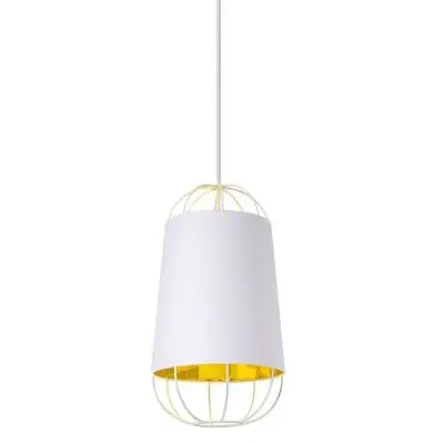 LAMPA WISZĄCA LANTERNA MAŁA BIAŁO-ZŁOTA PETITE FRITURE