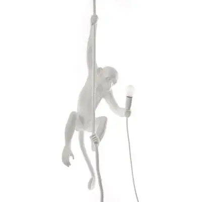 Lampa Wisząca Monkey Z Liną Biała Seletti