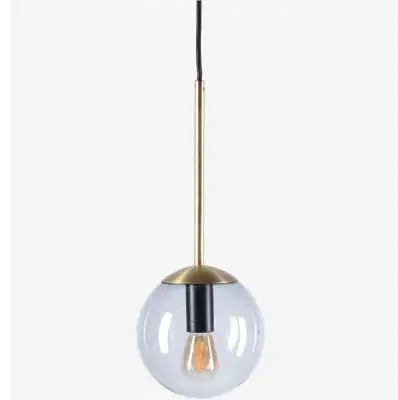 LAMPA WISZĄCA ORB 15 cm mosiężna BOLIA