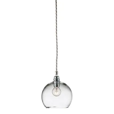 Lampa Wisząca Rowan S Przezroczysta-Metal Posrebrzany Ebb&Flow