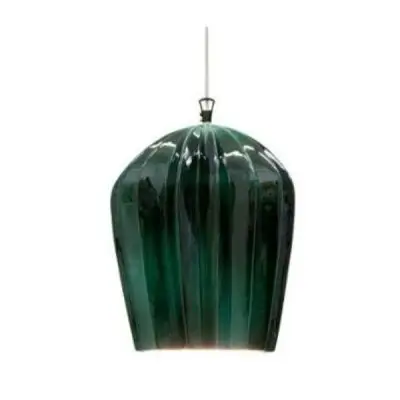 LAMPA WISZCA SAHARA 29X35 CM ZIELONO-BIAA KARMAN