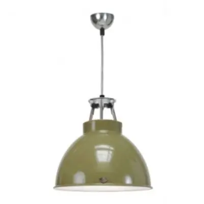 LAMPA WISZĄCA TITAN SIZE 1 Olive Green-White Interior btc