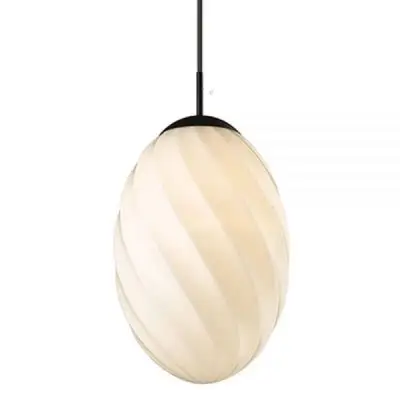 Lampa Wisząca Vivien 25 Cm Owalna Czarna