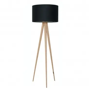 LAMPA PODŁOGOWA TRIPOD WOOD CZARNA ZUIVER