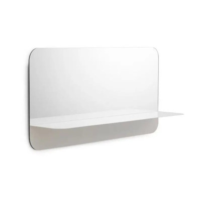 Lustro Horizon Prostokątne Poziome Białe Normann Copenhagen