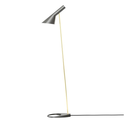 Lampa podłogowa AJ mosiężno-szara Louis Poulsen