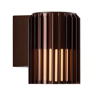 Lampa ścienna do ogrodu Aludra brązowa
