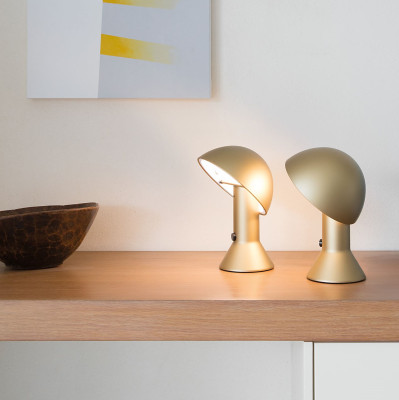 Lampa stołowa Elmetto złota Martinelli Luce