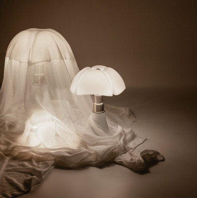 Lampa stołowa Pipistrello Med biała Martinelli Luce