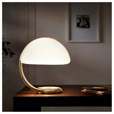 Serpente Tischlampe Goldener Martinelli Luce