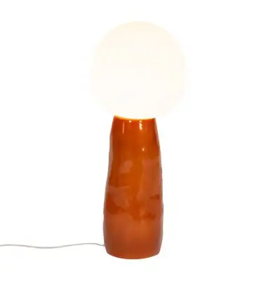 Lampa Kokeshi mała biało-terakotowa Pulpo