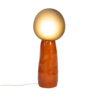 Lampa Kokeshi Mała Szaro-Terakotowa Pulpo