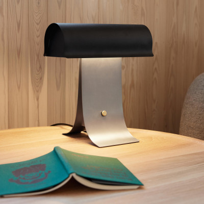 Archive table lamp 25 cm black and steel Northern